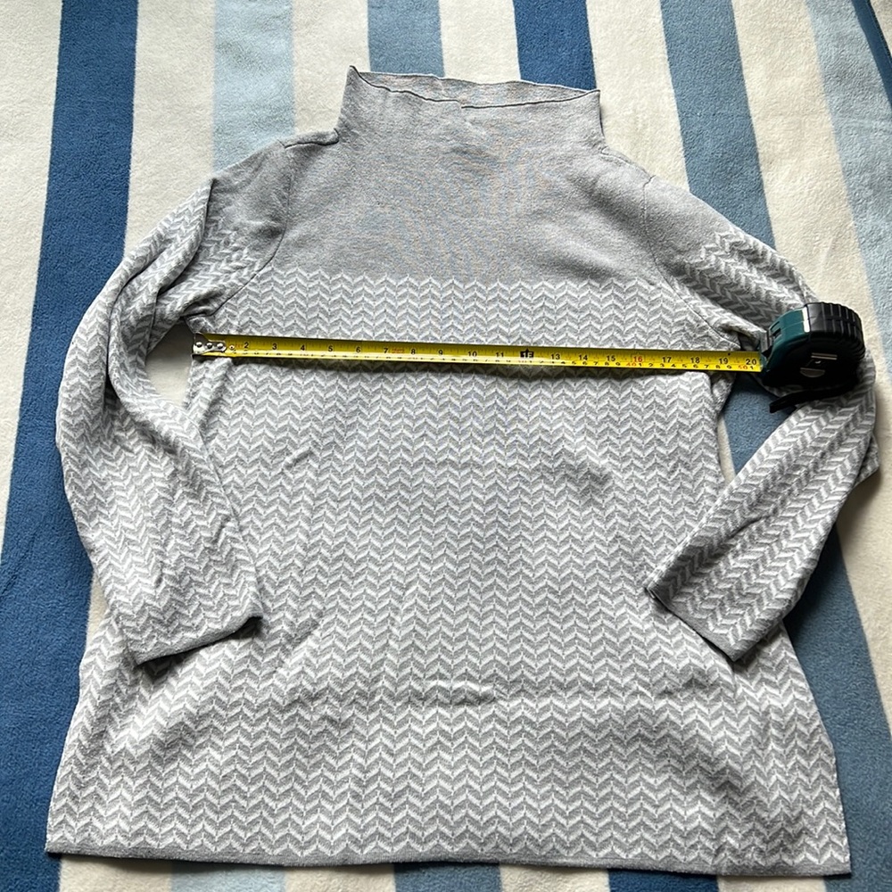 Grey and white Aspen sweater